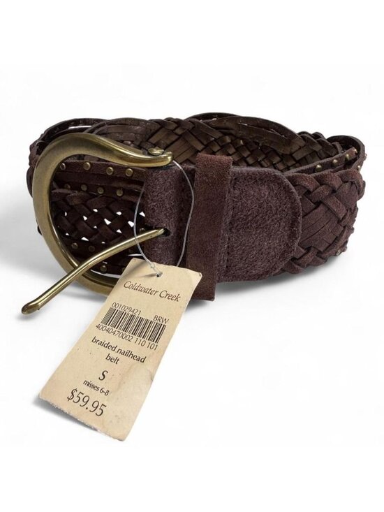 Coldwater Creek Accessories - Vintage Y2K Coldwater Creek 90's Braided Nailhead Belt Women's Small Festival